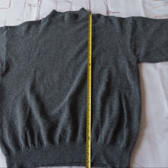 LAMBSWOOL Gray Unisex Crew Neck Sweater Made in Italy Size Large (oversized) - Picture 6 of 10